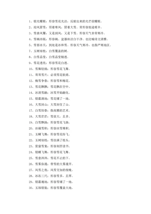 关于雪的成语(15篇).docx