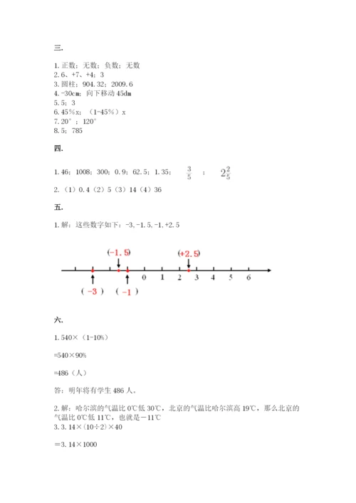 小学毕业班数学检测卷附完整答案（网校专用）.docx