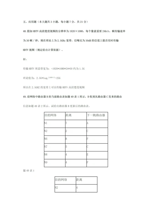 2023年全国4月自学考试计算机网络原理试题及答案.docx