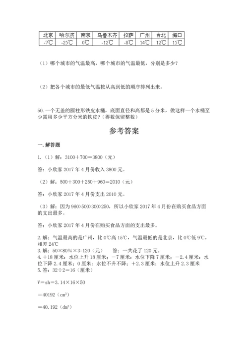 六年级小升初数学应用题50道【原创题】.docx