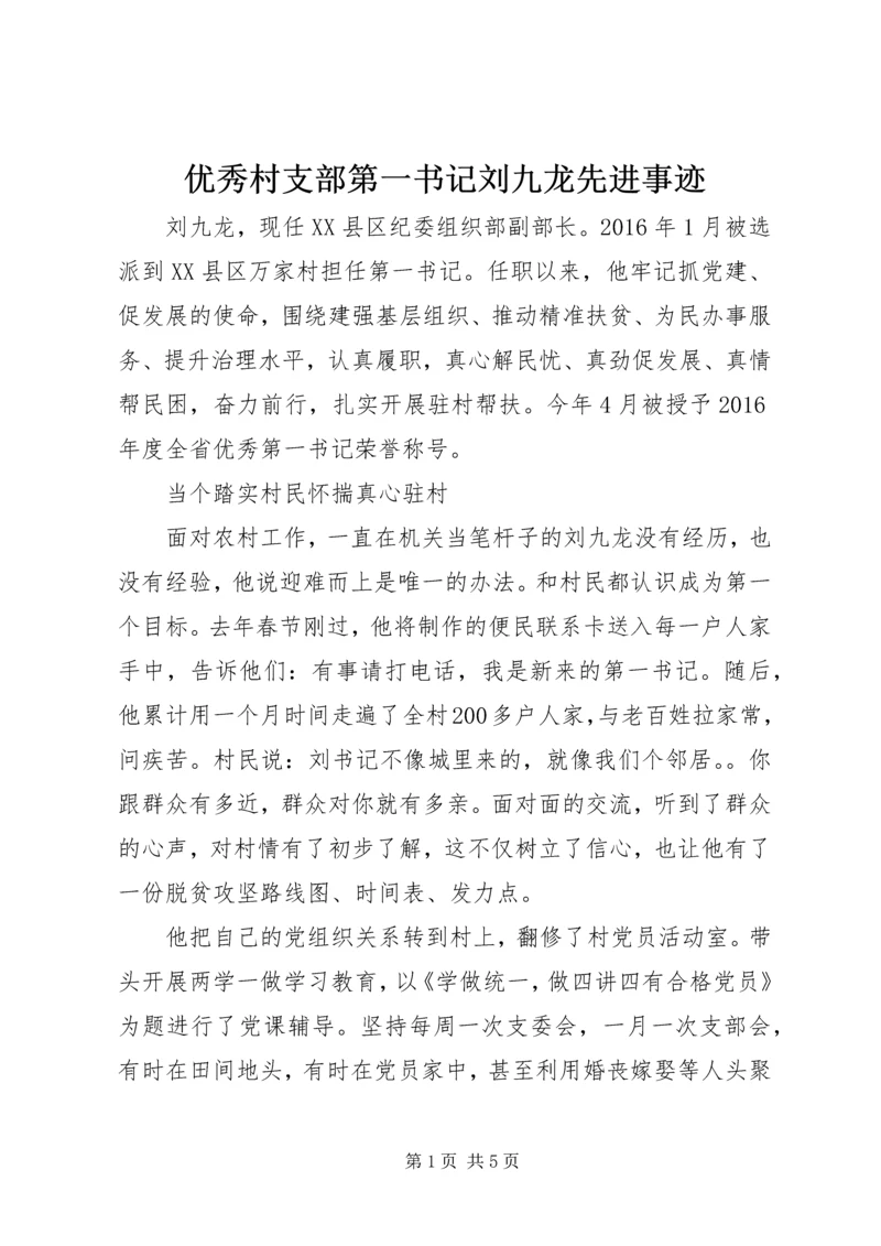 优秀村支部第一书记刘九龙先进事迹.docx