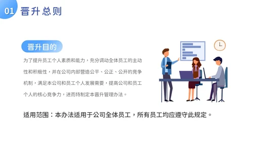 扁平风人才培养与晋升管理培训PPT模板