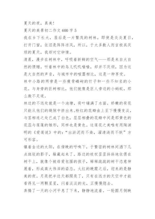 夏天的美景初二作文600字七篇.docx