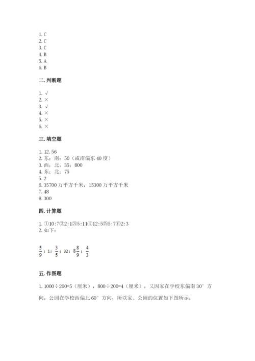 人教版小学六年级上册数学期末测试卷全面.docx