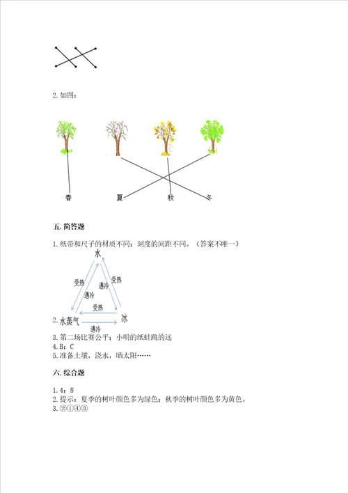 2022教科版一年级上册科学期末测试卷精品夺冠系列