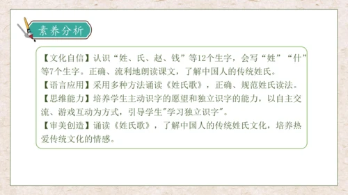 【核心素养】部编版语文一年级下册-识字2. 姓氏歌 第2课时（课件）