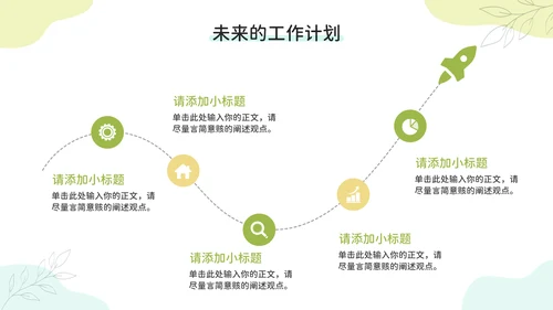 小清新试用期实习转正述职申请汇报