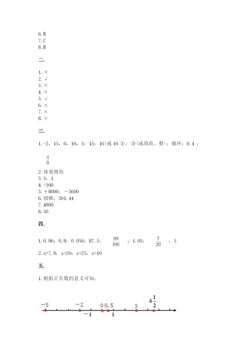 天津小升初数学真题试卷附答案（培优）.docx