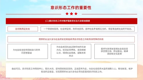 红色展板大气意识形态专题党课ppt
