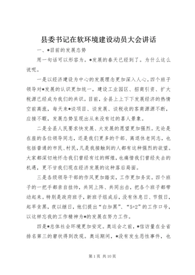 县委书记在软环境建设动员大会讲话.docx