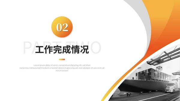 简约商务国际物流海运物流工作总结工作汇报ppt模板