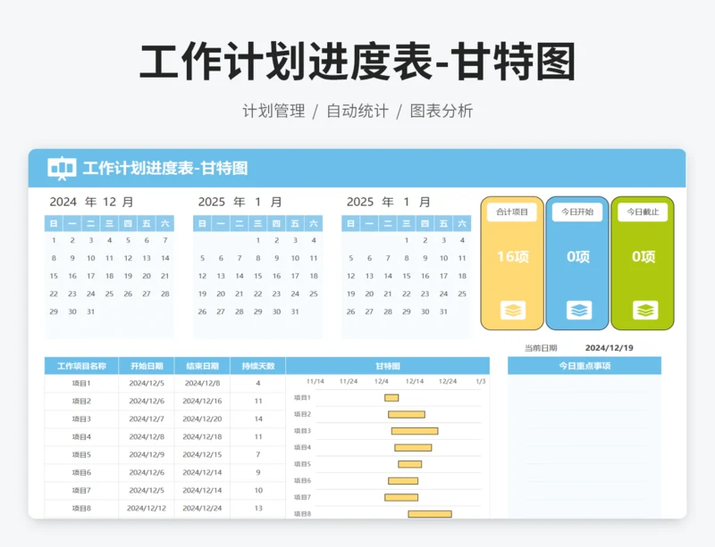 工作计划进度表-甘特图3