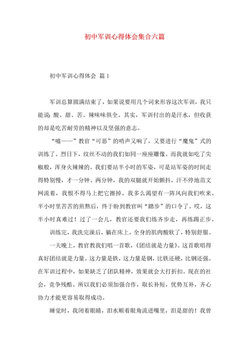 初中军训心得体会集合六篇（二）.docx