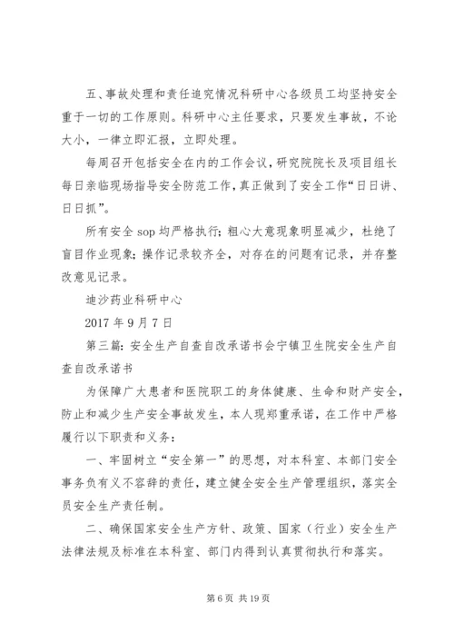 安全生产自查自改报告精编.docx