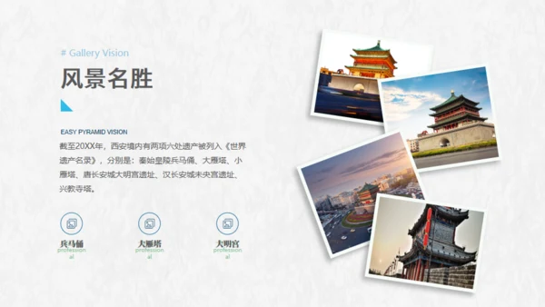 西安印象旅行日记旅游攻略通用PPT模板