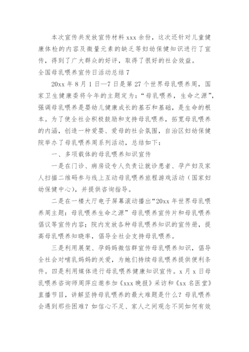 全国母乳喂养宣传日活动总结.docx
