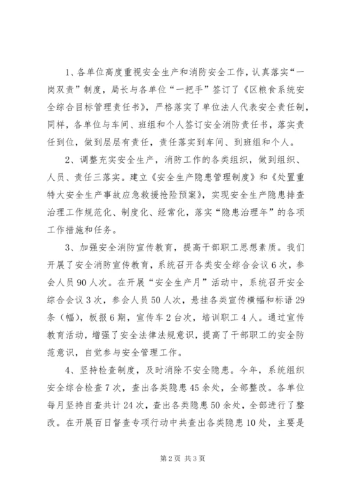 粮食局安全生产工作总结及工作计划 (3).docx