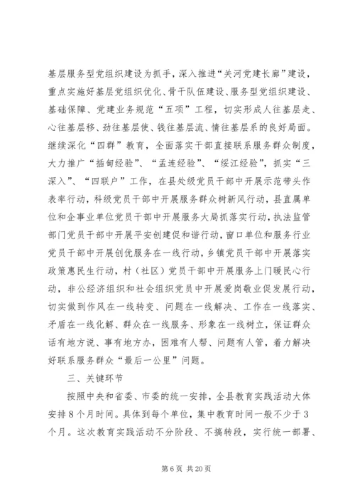 党的群众路线教育实践活动的实施方案.docx