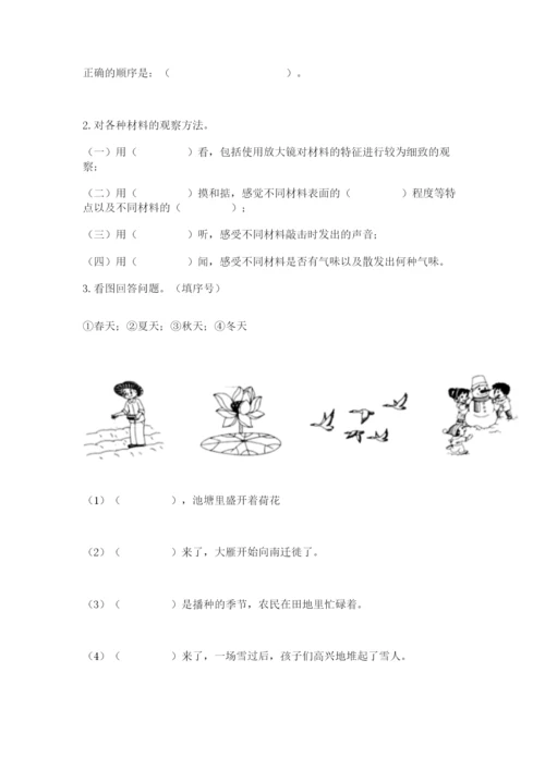 教科版小学二年级上册科学期末测试卷精编.docx