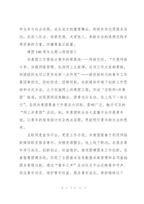 建团100周年主题心得感悟10篇.docx