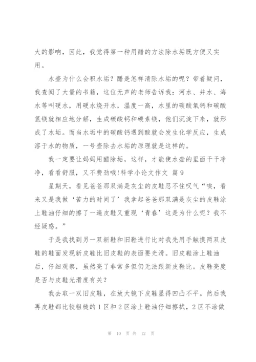 有关科学小论文作文锦集10篇.docx