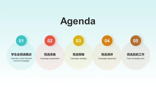 蓝色几何风学生会竞选PPT模板