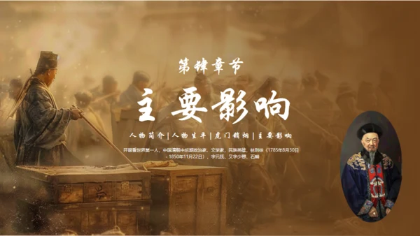 民族英雄禁毒先驱林则徐介绍通用PPT模板