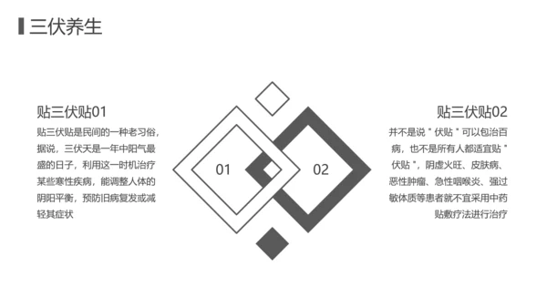 冬病夏治三伏天中医院养生通用PPT模板