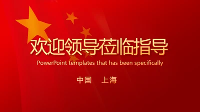 爱国红色喜庆背景欢迎领导莅临指导动态PPT