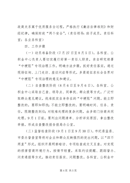 财政局营商环境专项治理工作方案.docx