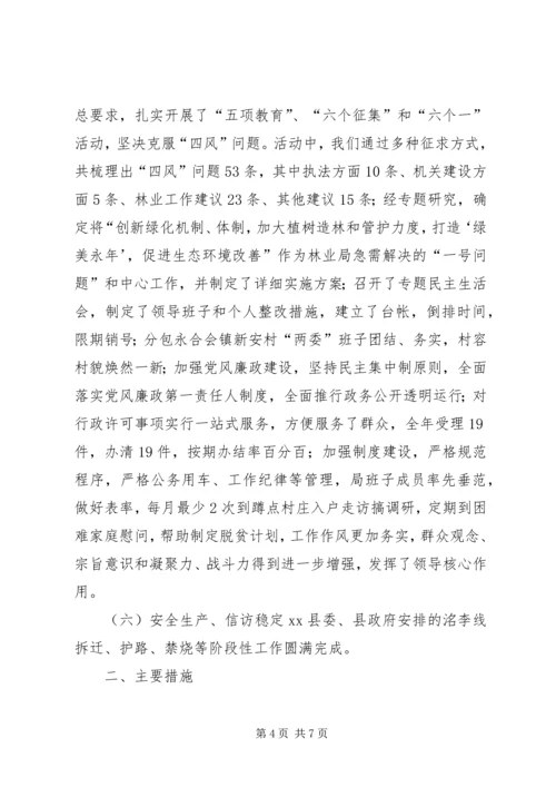 县林业局年度工作报告.docx