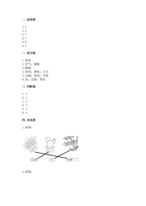 教科版科学一年级上册第一单元《植物》测试卷精品【夺冠】.docx