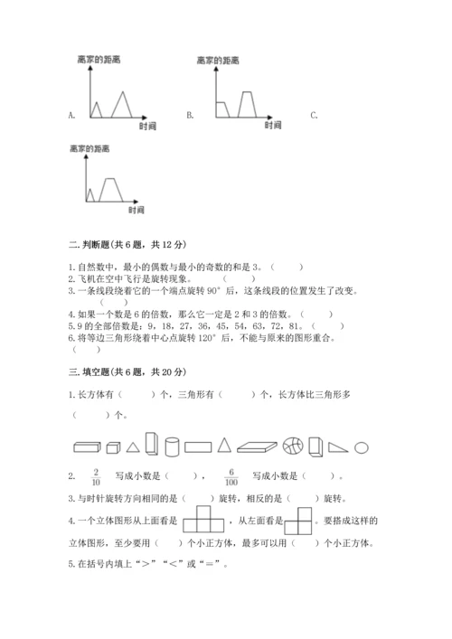 人教版五年级下册数学期末考试试卷精品【夺冠】.docx