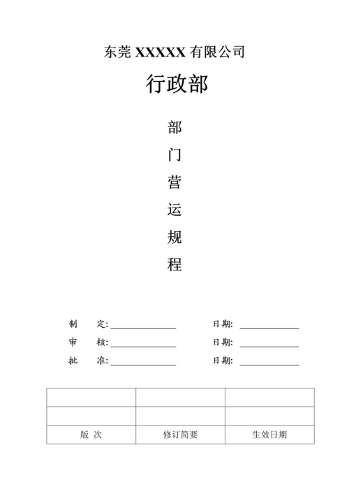 公司行政部运作管理新版制度.docx