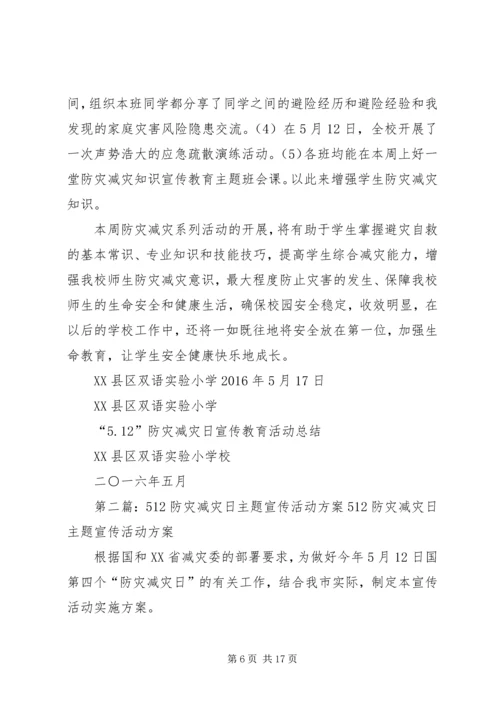 防灾减灾日主题宣传活动方案.docx