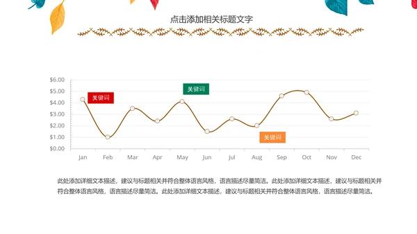 精美四色水彩树叶2017年年终总结PPT
