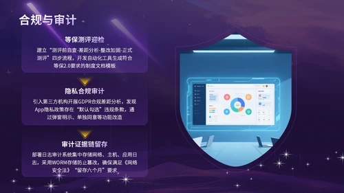 紫金科技风网络安全宣传模板