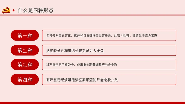 坚持实事求是确保四种形态运用更加规范党课PPT