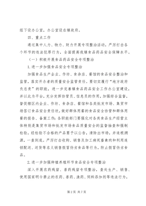 鸣凤镇关于食品药品安全检查实施方案 (3).docx