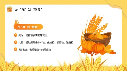 黄色卡通风节约粮食主题班会PPT模板世界粮食日