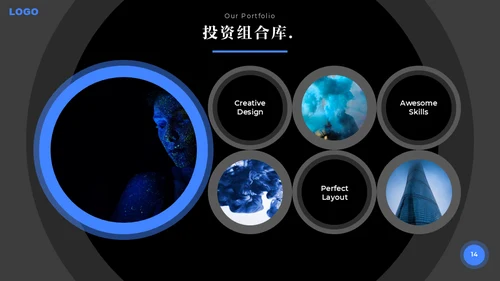 蓝色商务项目汇报通用PPT模板