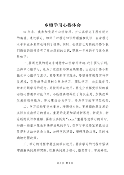 乡镇学习心得体会.docx