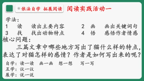 “一核双五”阅读教学法 统编版语文四年级下册第四单元 组文阅读课 课件