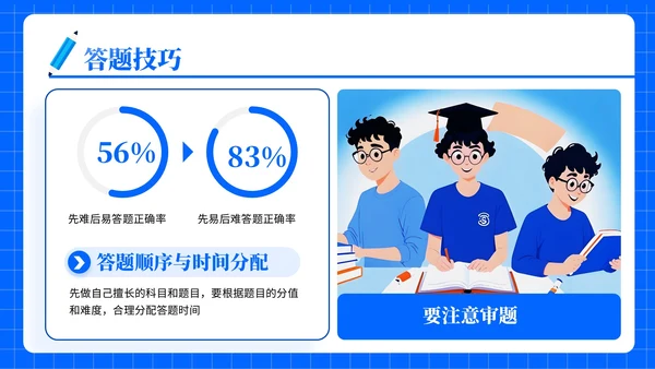 蓝色插画风高考专题学长学姐经验分享