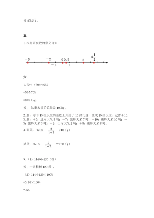 小学数学六年级下册竞赛试题（真题汇编）.docx