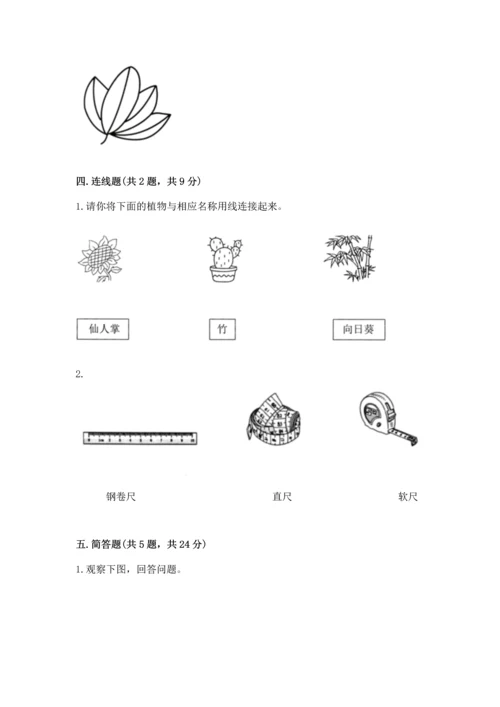 教科版一年级上册科学期末测试卷带答案下载.docx