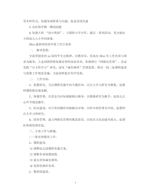 精编之的园务年度工作计划书.docx