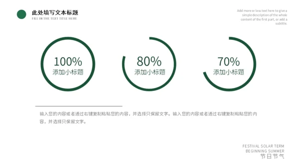 森系绿叶之立夏通用PPT模板