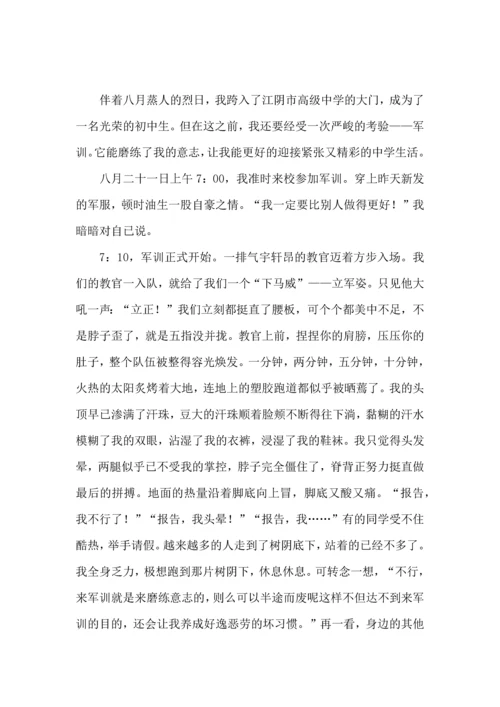 初中军训心得体会集锦六篇（一）.docx