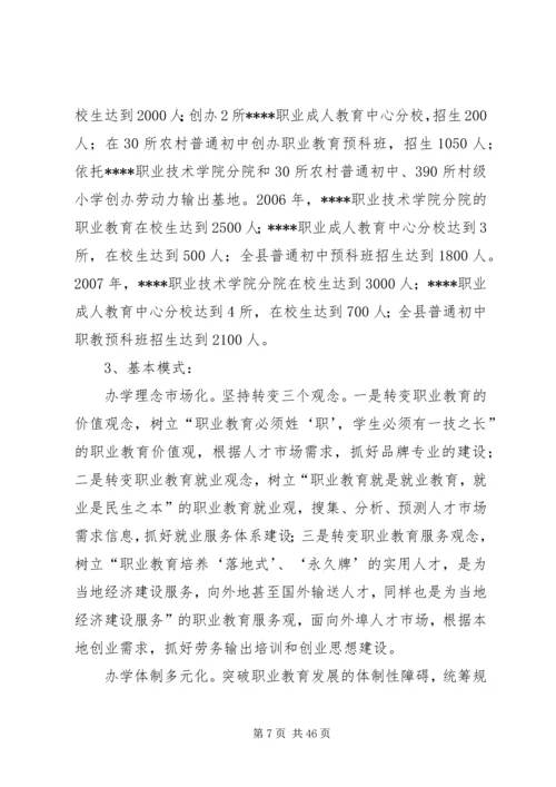关于加快我县职业教育的对策思考.docx